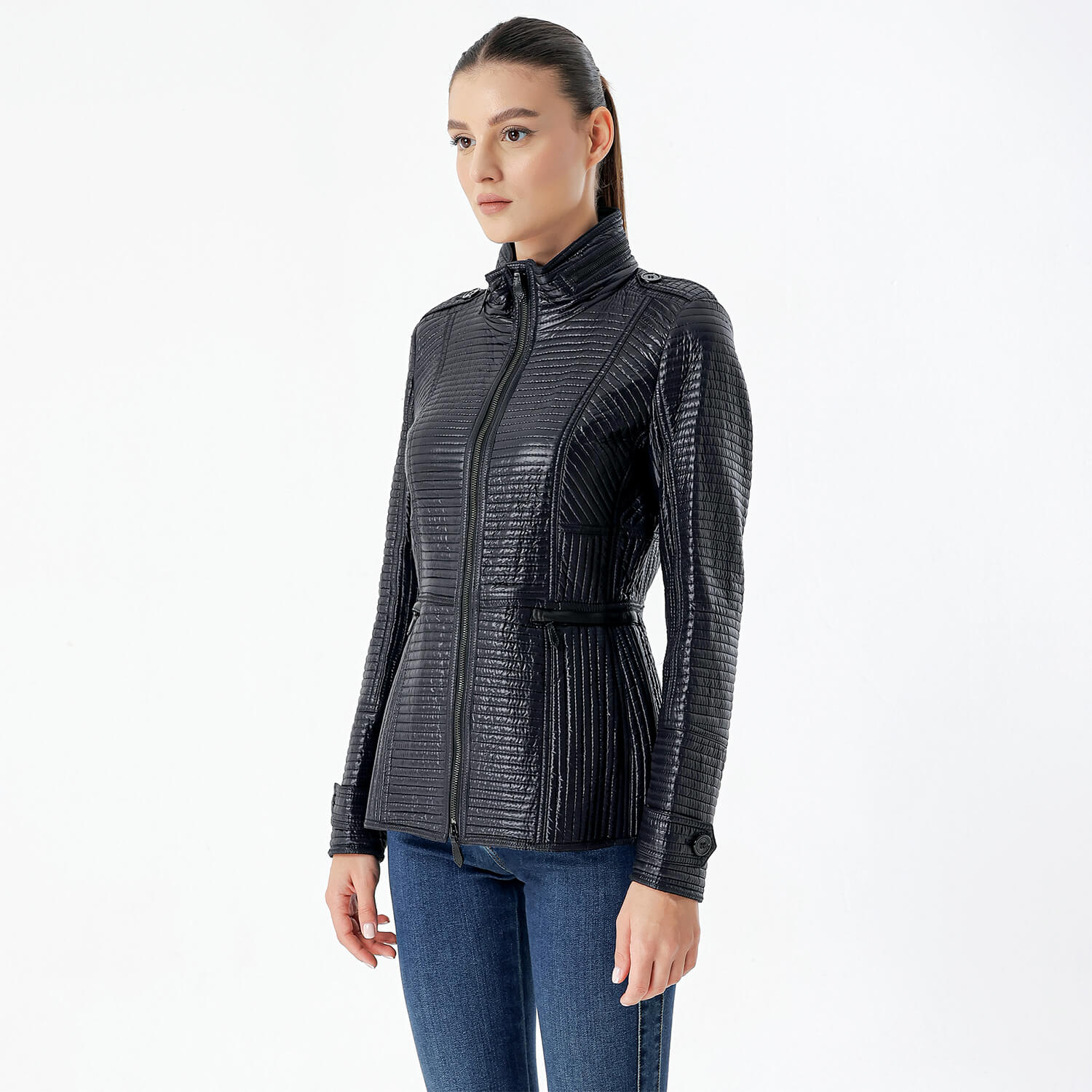 Burberry - Black Striped Zip Jacket